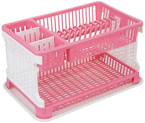 Amazon Brand - Solimo Dish Drainer - Pink,Plastic (B07P5ZB9WJ) Amazon Price History, Amazon Price Tracker