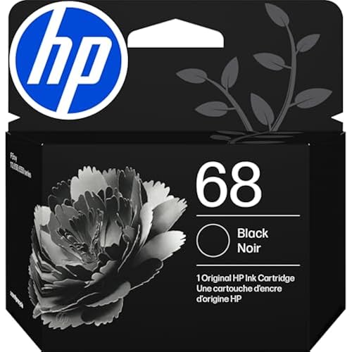 HP 68 Black Ink Cartridge | Works with Envy 6100e, 6500e Series | 7FP21TN