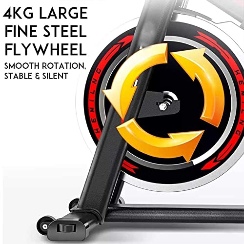 Image of Magnetic Resistance Exercise Bike - Indoor Cycling Bike Stationary with Comfortable Seat Cushion Silent Belt Drive Exercise Bikes Stationary