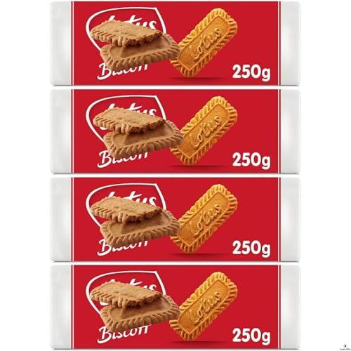 Caramel Biscuits Bundle with Lotus Biscoff Caramelised Biscuits 250g (4 Pack)