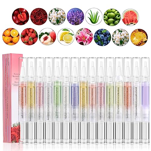 Bestauty 15 pezzi Olio per Unghie per Cuticole,Trattamento Cuticole,Nail Cuticle Replenishing Nutrizione Oil, Trattamento Cuticole con Penna a Sfera,Riparare la Cuticola Incrinata e Secca