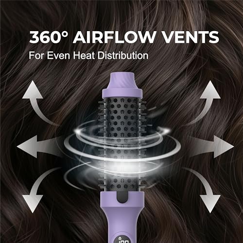 Image of Tash Hair Heated Round Brush- 3 in 1 Benefits- Volumising, Curling & Straightening- All In One Tool | 5 Heat Settings, Tourmaline Ceramic Barrel | Gifts For Woman | Volumizer & Styler- Va-Va-Volume
