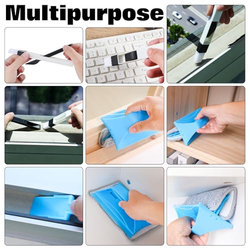 Image of Mesh Screen Cleaner, Cleaning Brush for Window Screen 5 in 1 Window Screen Cleaner, Wet and Dry Dual-Use Window Cleaning Kit, Screen Cleaner Tool Window Track Cleaning Tools Window Seal Cleaner