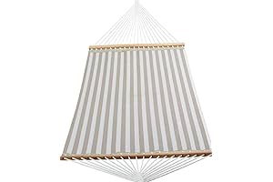 SueSport Double Hammock Without Pillow, Beige Stripe