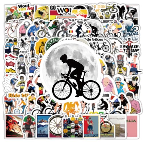 100 adesivos de mountain bike, adesivos de vinil à prova d'água para garrafas de água, laptop, bici