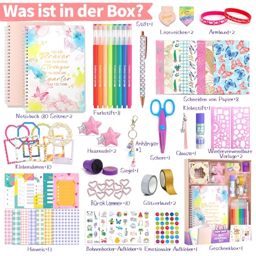 Tagebuch Teenager Mädchen Geschenke, Journal Set Mädchen 8+ Jahre (2 Pack) – Ansicht 2