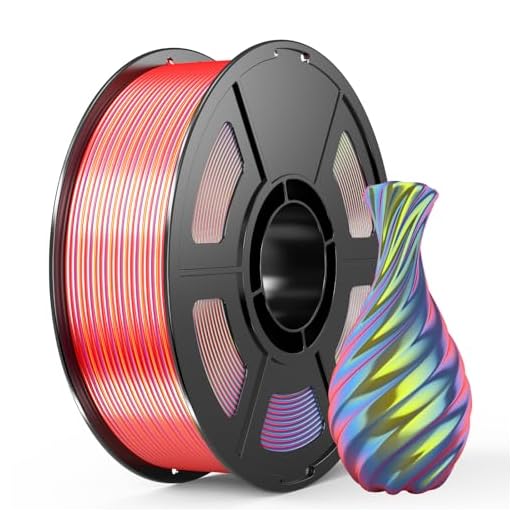 ⚡ IEMAI Silk PLA+ Tri-Color 3D Printer Filament 1.75mm, 3-in-1 Coextrusion Color Change, +/- 0.02mm Dimensional Accuracy, 1KG Spool (2.2lbs), Compatible with Most FDM Printers, Silk Red Yellow Blue