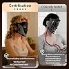 Red Light Therapy Mask for Face, Led Face Mask Light Therapy with 2000mAh Rechargeable Remote, LED Face Mask for Radiant Glow at Home, Black