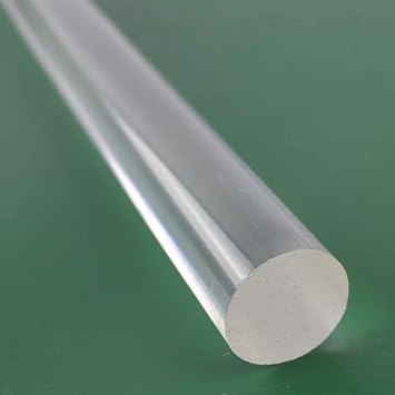Acrylic Clear Rods PMMA Plastic Stick Perspex Bar Shower Curtain Poles Length 50Cm 2 Pcs,Diameter 20mm