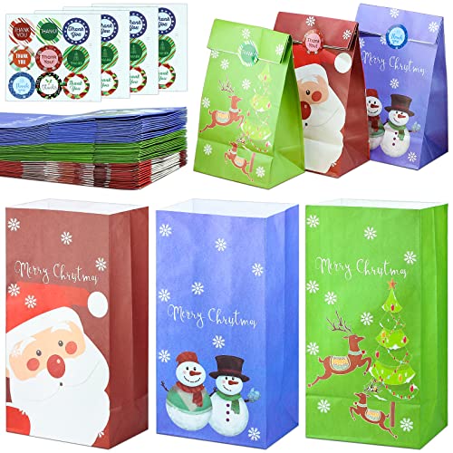 Mozrro Party Favor Bags 36 Pack Gift Bags With Thankyou Sealing Stickers, Great For Christmas, Gifts, Lunch, Party, Sweets, Goodies, Retail & Tchotchkes 10.2" X 5.5" X 3.5" #TOP6