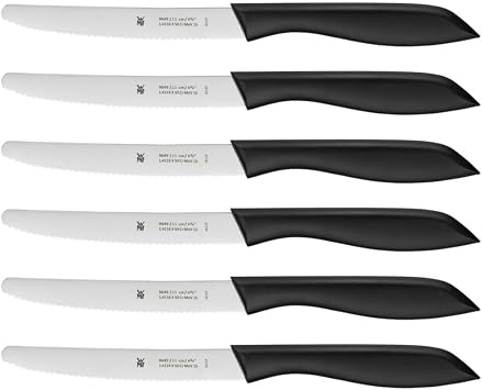 WMF Serrated Peeling Knife Set Black 6 Pieces