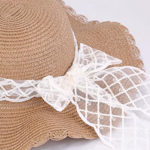 Sombrero de verano transpirable de paja para mujer miniatura 4