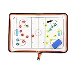 Wrzbest Pro Ice Hockey Coaching Whiteboard - Magnetic Tactics Clipboard w/Zipper Case & Player Markers - Dry Erase Strategy Board for Game Plans & Practice Diagrams (16.5