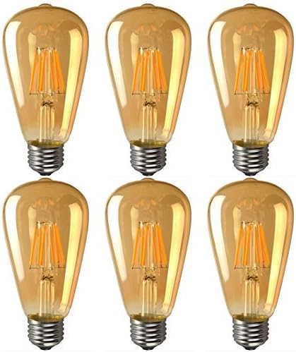 Dimmable LED Edison Bulb 10W 2700K Warm White, LED Filament Bulb, 900LM 100W Incandescent Equivalent Vintage ST64/ST21, E26 Medium Base Clear Glass (Clear Glass)