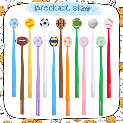LiYiQ 50 PCS Sports Stress Relief Bobblehead Pens Fun Cute Pen Fidget Pens Kawaii Pen for Classroom Prizes, Office Supplies
