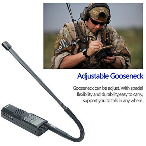 ABBREE 27MHz BNC Gooseneck Antenna 19.29 Inch Foldable Tactical CB Antenna for Midland Cobra Uniden Portable Two Way Radio - Thumbnail 7