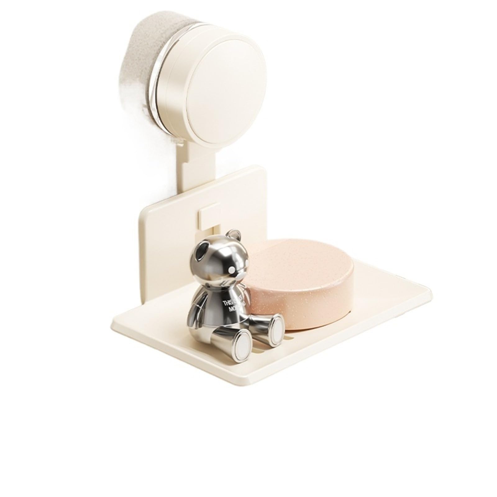 Mkyyioed White Soap Dish Suction Cup Soap Holder Wall Mounted