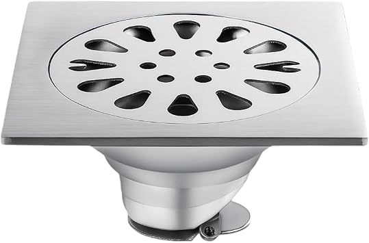 Ralo Inteligente para Banheiro, Quadrado10x10cm, Aço Inox, Anti Odor, Anti Inseto, Resistente