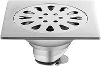 Ralo Inteligente para Banheiro, Quadrado10x10cm, Aço Inox, Anti Odor, Anti Inseto, Resistente
