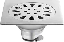 Ralo Inteligente para Banheiro, Quadrado10x10cm, Aço Inox, Anti Odor, Anti Inseto, Resistente