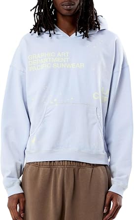 PacSun Mens Light Blue Solid Hoodie