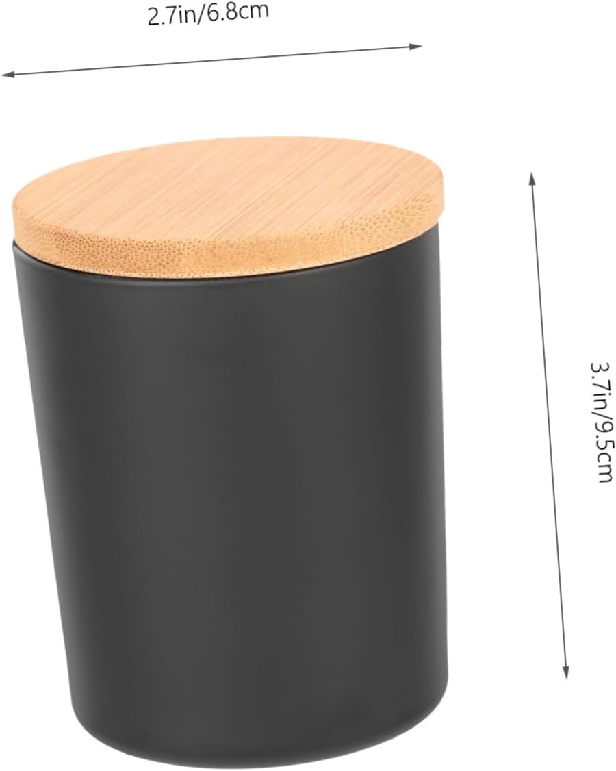 OHPHCALL 4sets Glass Candle Tins with Lids Scented Candle Making Jars Versatile Storage for Crafts Food Preservation and Home Decor for Parties and