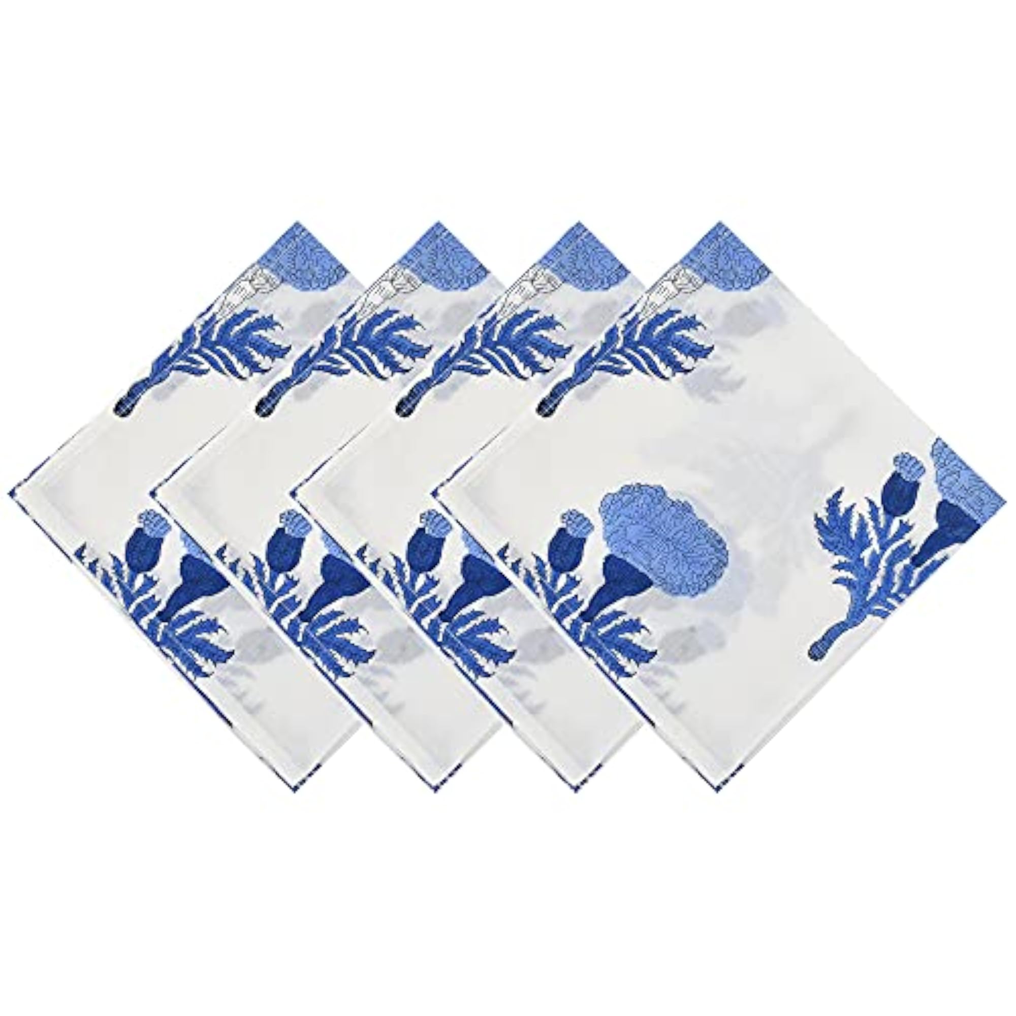 Floral Indian Hand Block Printed Napkins