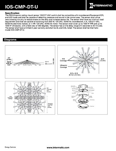 Bravo5 Motion Detector (Ceiling Mount Passive It Detector With Form A Alarm Contact) - Model#: bv-500