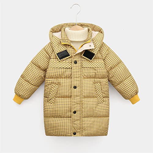 Coats for Girls Girls Boys Winter Plaid Coat Windproof Outerwear Mediun Length Warm Jacket Down Toddler Lined3
