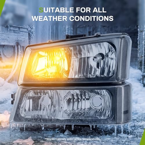 AUTOSAVER88 Headlight Assembly kit Compatible with 2003-2006 Chevy Silverado 1500 1500HD 2500HD 3500/2003-2006 Avalanche 1500 2500 Headlamp Replacement Passenger and Driver Side by AUTOSAVER88 - Image 6