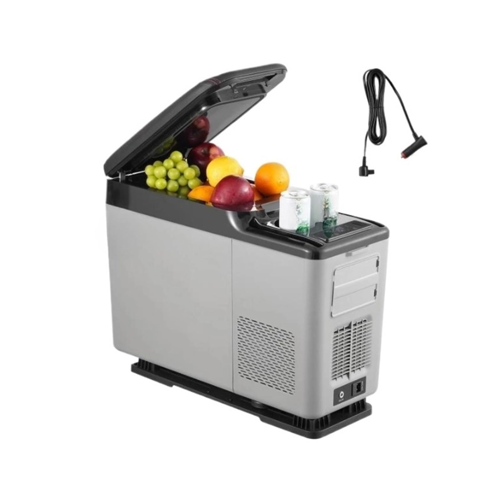Refrigerador for Coche con reposabrazos, 15 L, congelador de una Sola Zona, Rango Ajustable de -20 °C a 20 °C, 12/24 V CC y Enfriador.