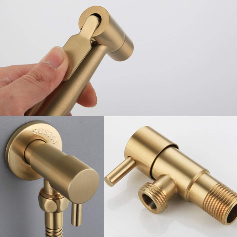 Set di doccetta per bidet in acciaio inox 304, con manico singolo, solo acqua fredda, perfetto per l'igiene personale e la pulizia intima del bagno