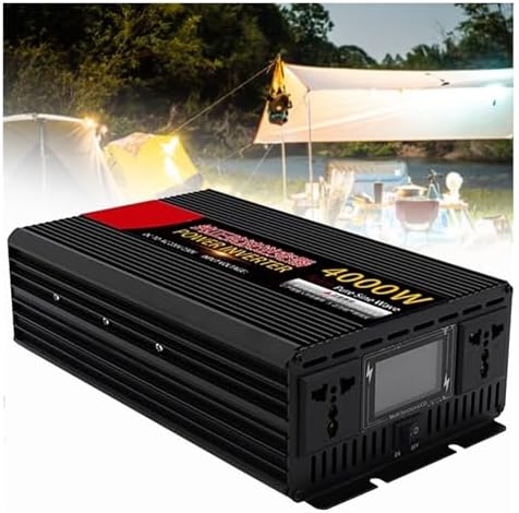 4000W Pure Sine Wave Inverter DC 24V to AC 110V/120V - High Efficiency Power Converter for Trucks, Boats, and Camping, Ideal for 12V/48V/72V Systems
