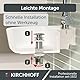 KIRCHHOFF Design Universal Waschbecken Ablaufgarnitur, Pop Up Waschbeckenstöpsel, Ablaufventil mit Überlauf, Abfluss Stöpsel für Badezimmer Waschbecken & Waschtisch, Chrom 98807330