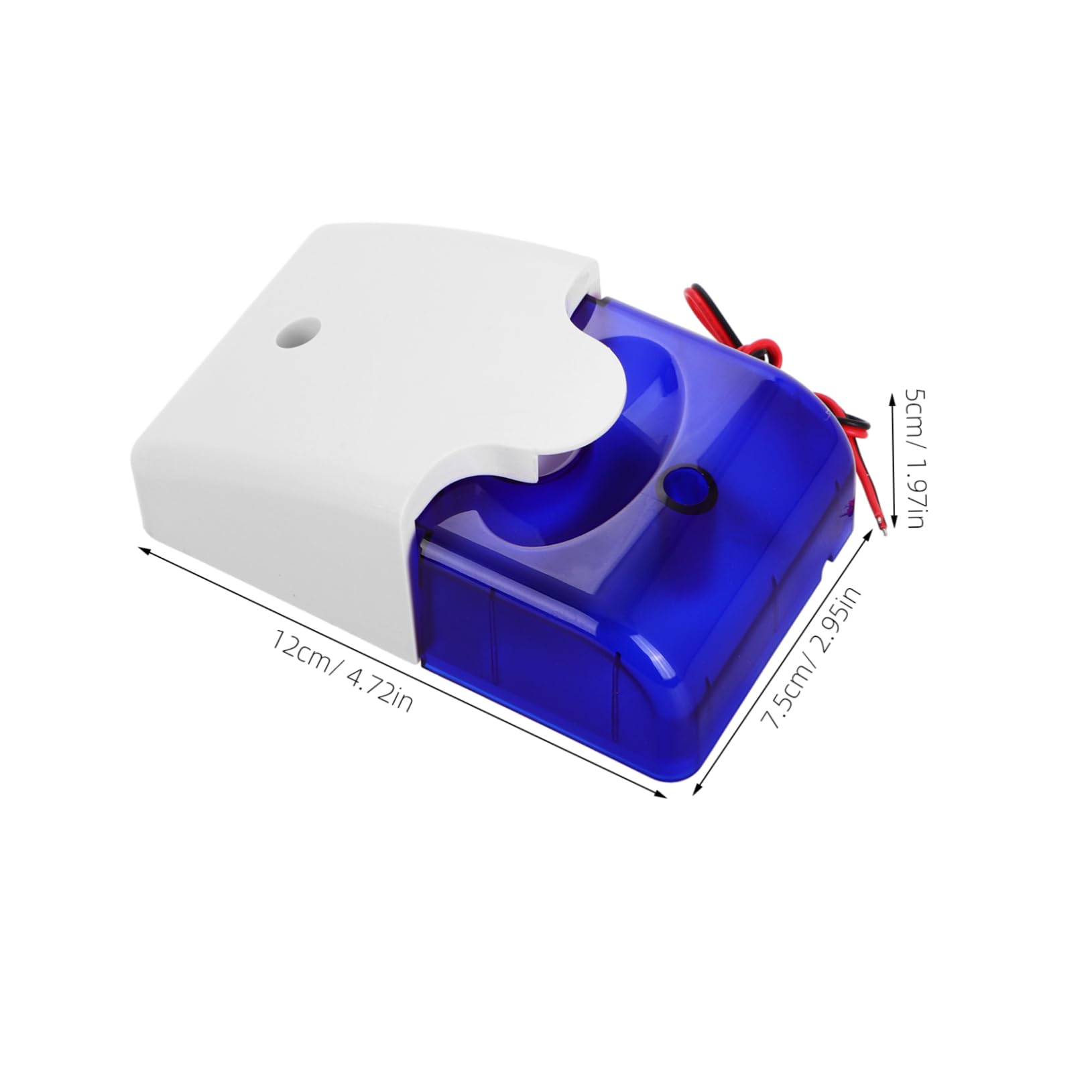 OSALADI 12v Wired Waterproof Sound and Light Security Siren Alarm Horn Speaker Flashing Light and Volume Adjustment