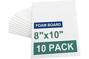 8x10 Poster Board Thick: Acid-Free Foam Core Board for Crafts, Display, and More