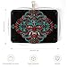 SEBNATAL Fashion Credit Card Holder Wallet for Daily Use, Compact Grunge Mexican Sugar Skulls Day of The Dead Dragon Totem Leather Case Purse with Metal Zipper