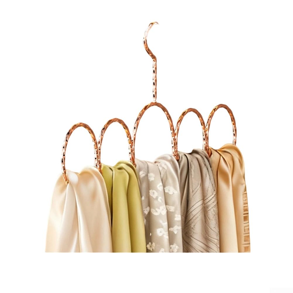 Schal-Organizer, Schalständer, Gürtelkragen, Strumpf, Mantel, Kleiderbügel, multifunktional, Haushalt, Schal, Organizer, Kleiderschrankhalter (2 x Silber)