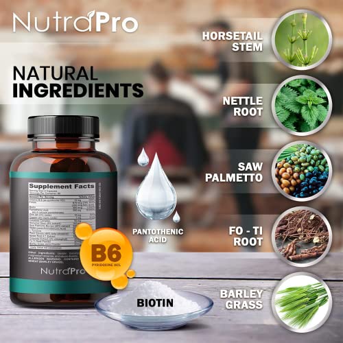 Hair Growth Vitamins For Men - Anti Hair Loss Pills. Regrow Hair & Beard Growth Supplement For Volumize, Thicker Hair.Stop Hair Loss And Thinning Hair With Biotin & Saw Palmetto Hair Vitamins.120 Caps - Image 6