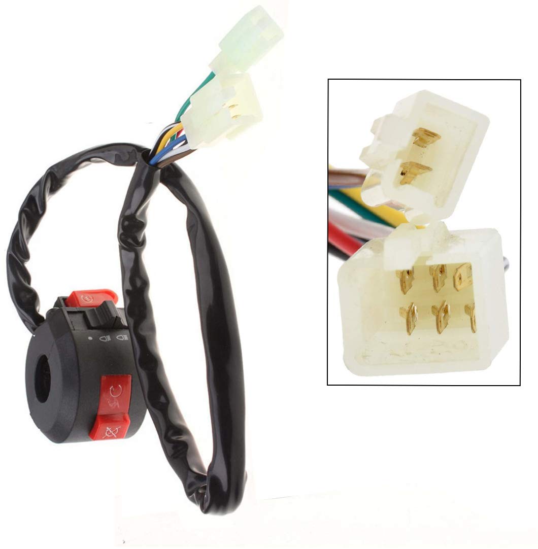 4 Wires Ignition Switch Key with Cap+3 Function Left Starter Switch Assembly for 50cc 70 cc 90cc 110 cc 125cc 150cc TaoTao SUNL Chinese ATV Quad 4 Wheeler 125cc Apollo Dirt Bike Scooter Parts : Automotive