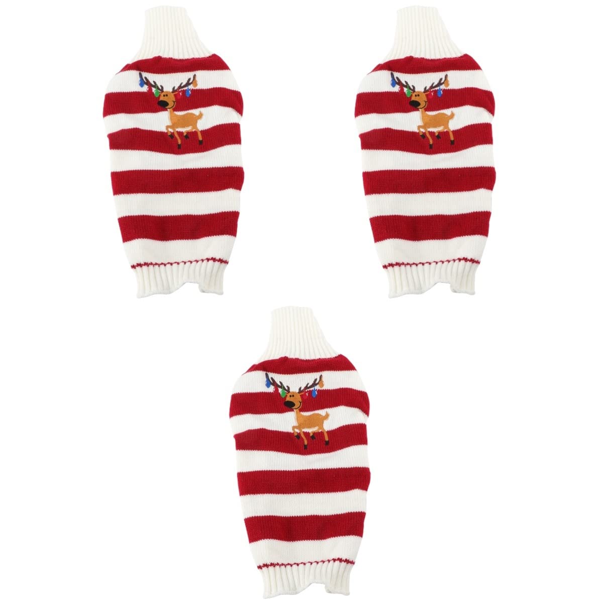 POPETPOP 3pcs Pet Christmas Clothes Winter Dog Costume Elk Knit Sweater for Pet Dogs Xs โ image 1