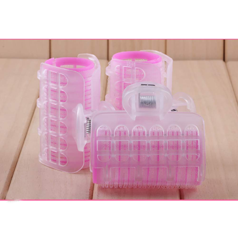 Yinhing Samoprzylepne Lokówki do Włosów Rolki Samoprzytrzymujące Antypoślizgowa Spinka do Włosów z Tworzywa Sztucznego do Salonu Domowego (PINK)