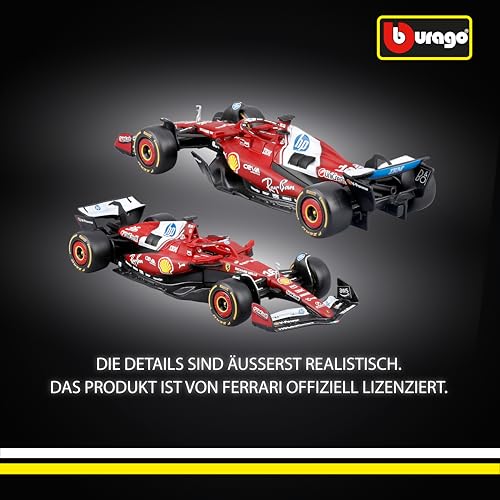 Bburago – Ferrari SF-25 F1 2025#16 Leclerc, Diecast-Modellauto 1:43, realistische Miniatur des F1-Wagens, mit offizieller Ferrari-Lizenz… – Ansicht 3