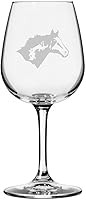 Vista 25 de Abaco Barb Body Horse - Copa de vino grabada multiusos (12.75 onzas)