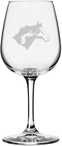 Miniatura 25 de Abaco Barb Body Horse - Copa de vino grabada multiusos (12.75 onzas)