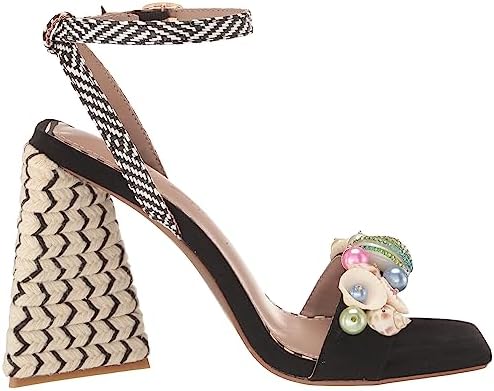 Betsey Johnson Women's Anckor Heeled Sandal, Black Multi, 7.5 | Image 5