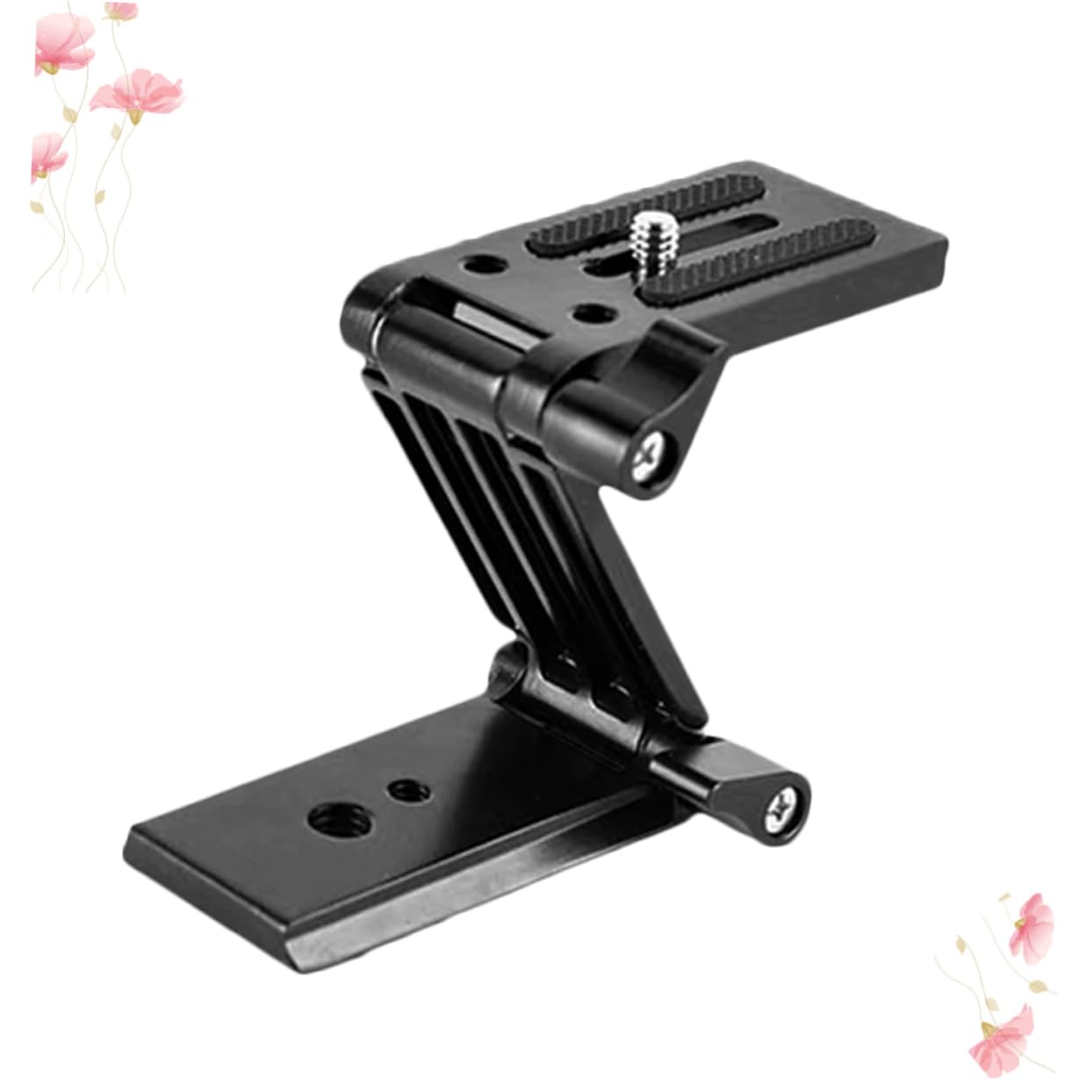 MOLUCKFU Z-Shaped Tripod Adapter Mount for Monopod Tilt Head for Slider Rail Quick Release Plate and Camera Head