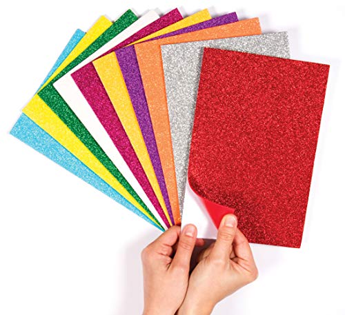 Preisvergleich Produktbild Baker Ross Schaumstoff Glitzer selbstklebend (10 Stück)