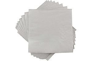 JAM PAPER Silver Disposable Napkins