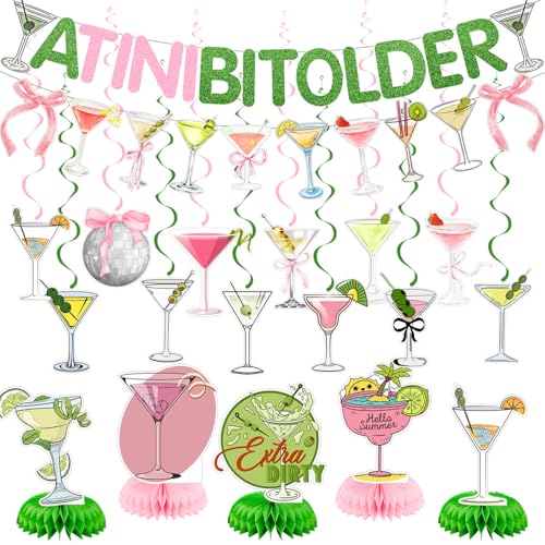 A Tiny Bit Older Party Decorations Martini Bow Birthday Party Decor Supplies Martini Bow for Girls Martini Birthday Party, Martini Bachelorette Bridal Shower Party Supplies